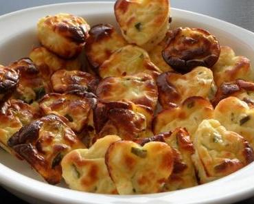 Mini-bouchées courgette, Feta et fromage frais