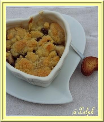 Crumble poires chocolat