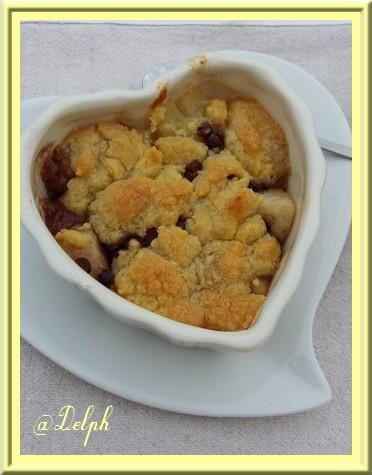 Crumble poires chocolat