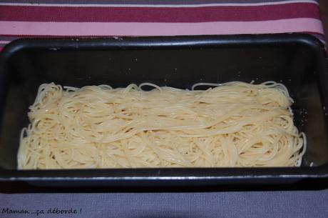 Cake de spaghettis façon carbonara1