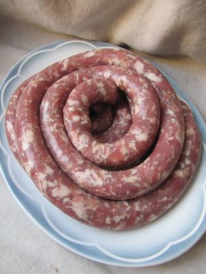 Chou rouge cuit à la saucisse de Toulouse confite