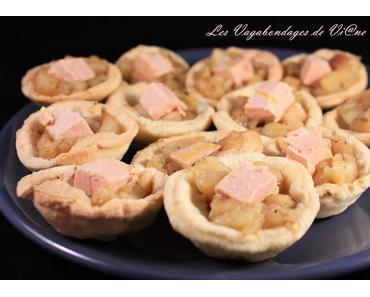 Mini tartelettes aux pommes et au foie gras
