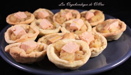 Mini tartelettes aux pommes et au foie gras