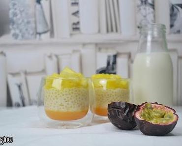 Perles du japon, fruits de la passion et ananas