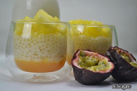 Perles du japon, fruits de la passion et ananas