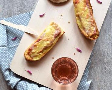 Baguette gratinée jambon-munster