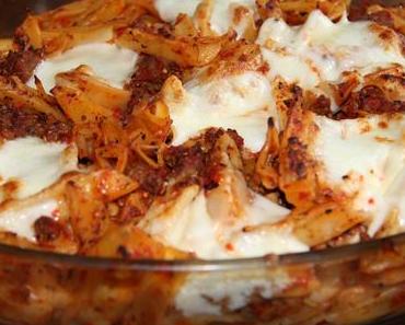 GRATIN DE PATES BOEUF ET POIVRONS ROUGES
