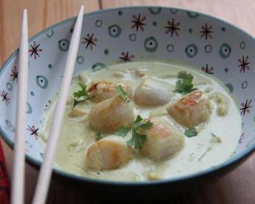 Curry de saint jacques au lait de coco