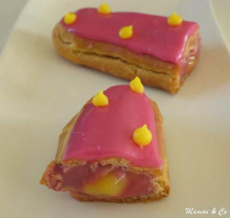 Éclair framboise et sa lemon touch