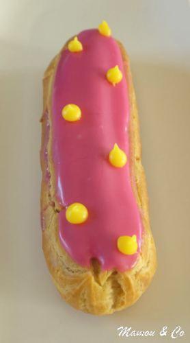 Éclair framboise et sa lemon touch