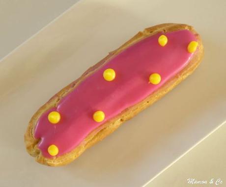 Éclair framboise et sa lemon touch