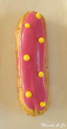 Éclair framboise et sa lemon touch