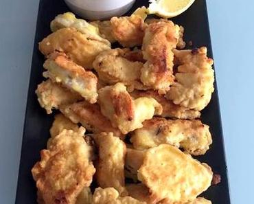 Beignets de poulet et sauce citron