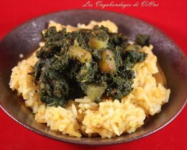 Aloo palak (curry d'épinards et de pommes de terre)