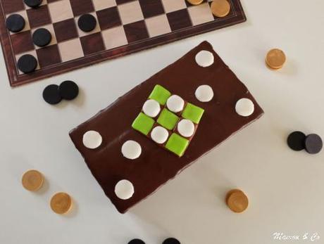 Cake damier chocolat/pistache