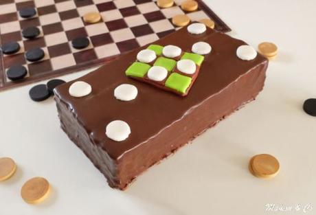 Cake damier chocolat/pistache