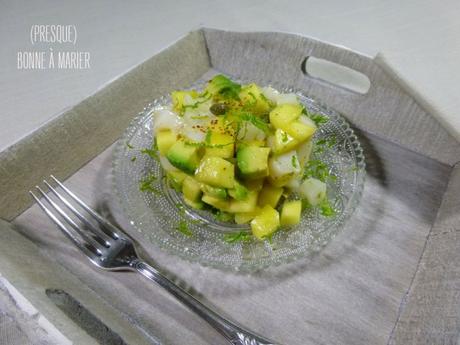 Tartare de Saint-Jacques, mangue et avocat