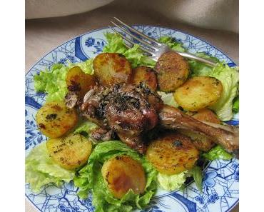 Manchons de canard et pommes persillées