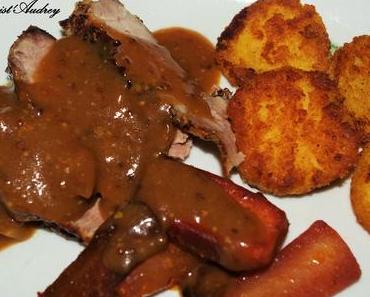 Rouelle de porc marinée à la moutarde et au miel