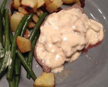 Steak de poire et sauce au whisky