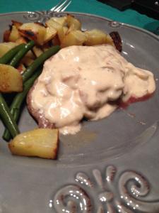 Steak de poire et sauce au whisky