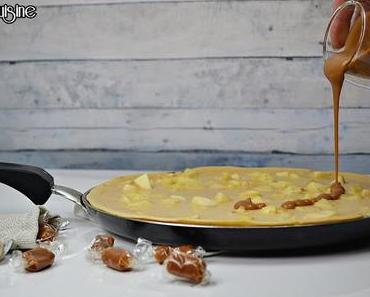 Crêpe épaisse pommes et caramel beurre salé