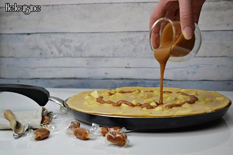 Crêpe épaisse pommes et caramel beurre salé