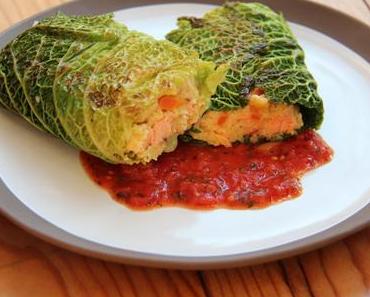 Paupiette de saumon au choux vert, recette spéciale recyclage…