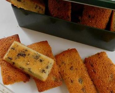 Financiers aux pépites de chocolat et wasabi