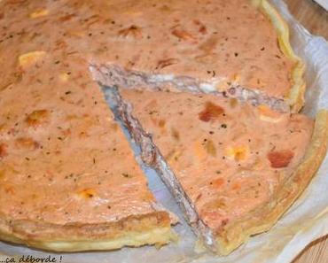 Quiche tomate, feta et thon