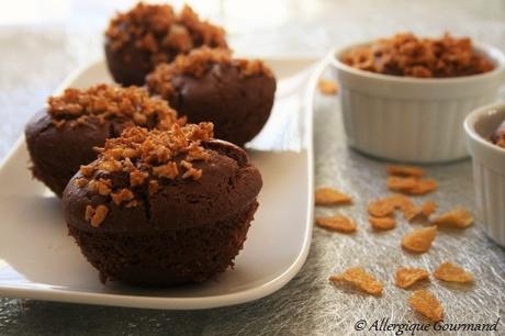 Moelleux au chocolat Bio, avec un croquant aux céréales, sans oeufs, blé (gluten) ....