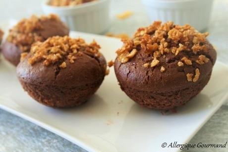 Moelleux au chocolat Bio, avec un croquant aux céréales, sans oeufs, blé (gluten) ....