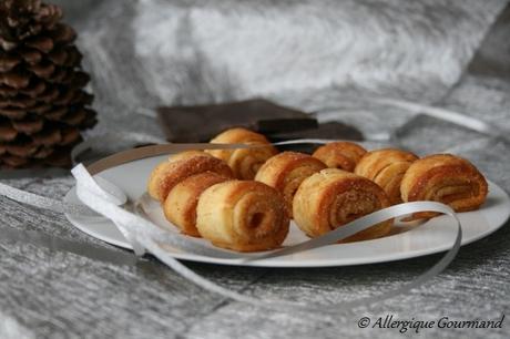 Petits feuilletées au sucre et à la cannelle, sans oeufs, blé (gluten).....