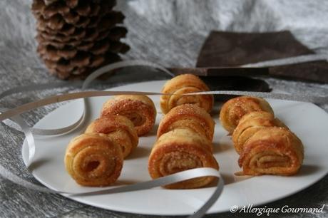 Petits feuilletées au sucre et à la cannelle, sans oeufs, blé (gluten).....