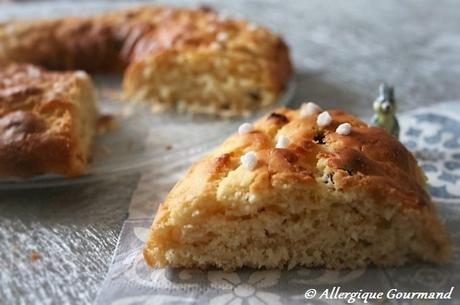 Brioche des rois, sans oeufs, gluten, fruits à coque ....