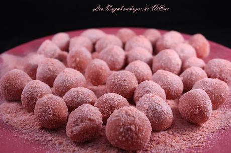 Truffes aux biscuits roses de Reims