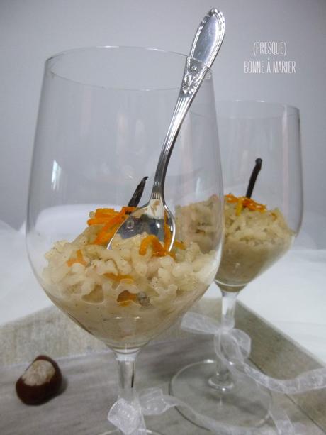 Riz au lait végétal de châtaigne et zestes d’orange