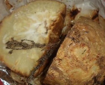 Céléri confit au four