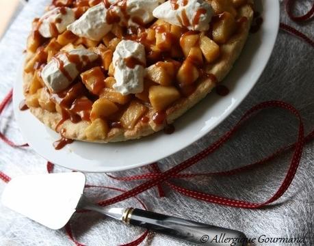 Tarte Sablée Pommes Caramel au beurre salé, Bio, sans oeufs ni gluten....