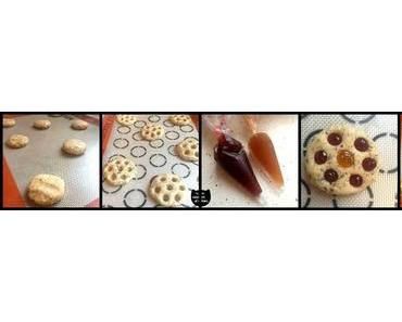 Petits biscuits noisette et duo de confitures