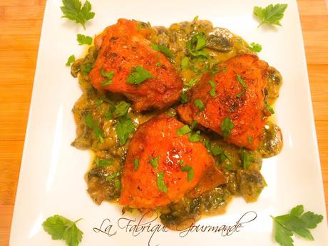 Poulet Rôti aux Herbes Sauce Aux Champignons  Moutarde