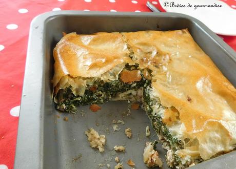 Tourte aux épinards et fromage de chèvre