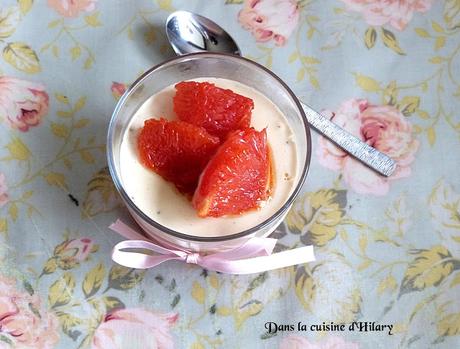 Panna cotta au pomélo en gelée et rôti / Panna cotta and its jelly and roasted grapefruit