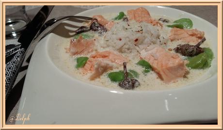 Blanquette de saumon aux fèves