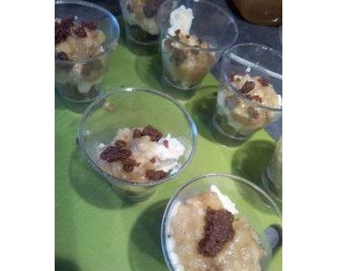 Verrines bananes-mascarpone version ch'ti