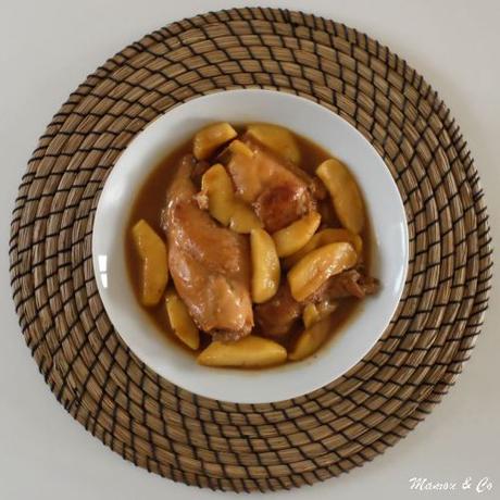 Lapin au cidre, pommes et pain d’épices