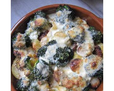 gratin de pommes de terre et brocolis au chorizo