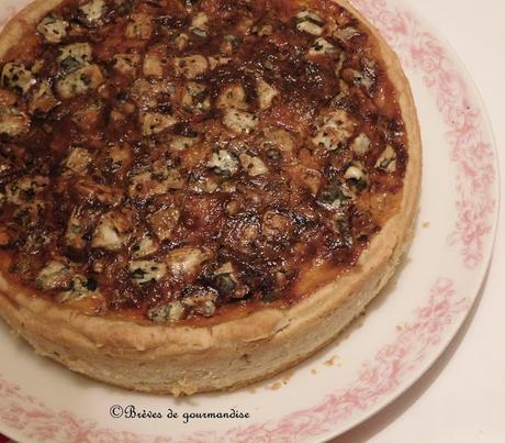 Tarte à la courge butternut, fourme d'Ambert et noix