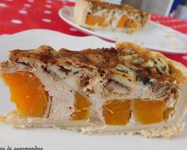 Tarte à la courge butternut, fourme d'Ambert et noix