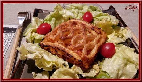 Tartelettes au poulet, curry et lait de coco